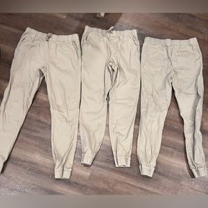 Boys like new set of 3 khaki joggers